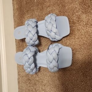 Light Blue Braided Higheels